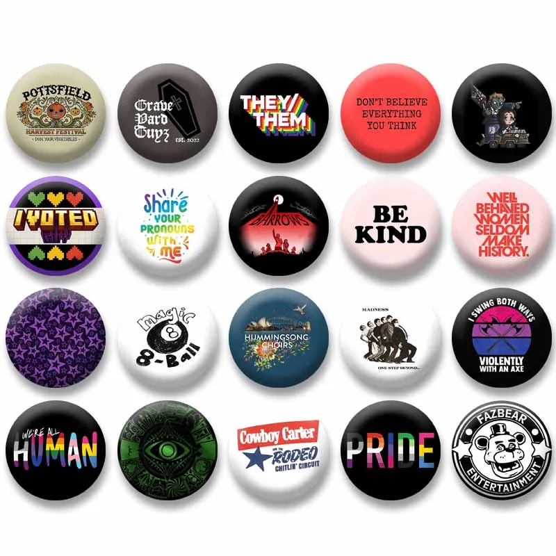 

Magic 8-Ball Pride Cat Button Pin Custom Funny Round Brooch on Backpack Clothing Fashion Jewelry Accessories Badge Friends Gifts