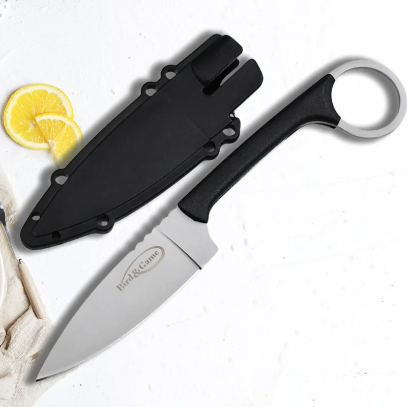 3P Portable Fruit Knife with Knife Sleeve One-Piece Keel Light Sharp Knife Fruit and Melon Cutting Stainless Steel Fruit Knife