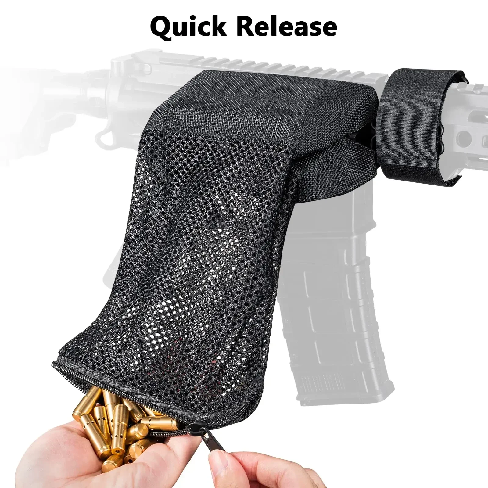 Colector de cartuchos de receptor de carcasa de latón, bolsa trampa de malla de nailon, accesorios para pistola de juguete, estuche de almacenamiento para balas y revistas, bolsa porta munición