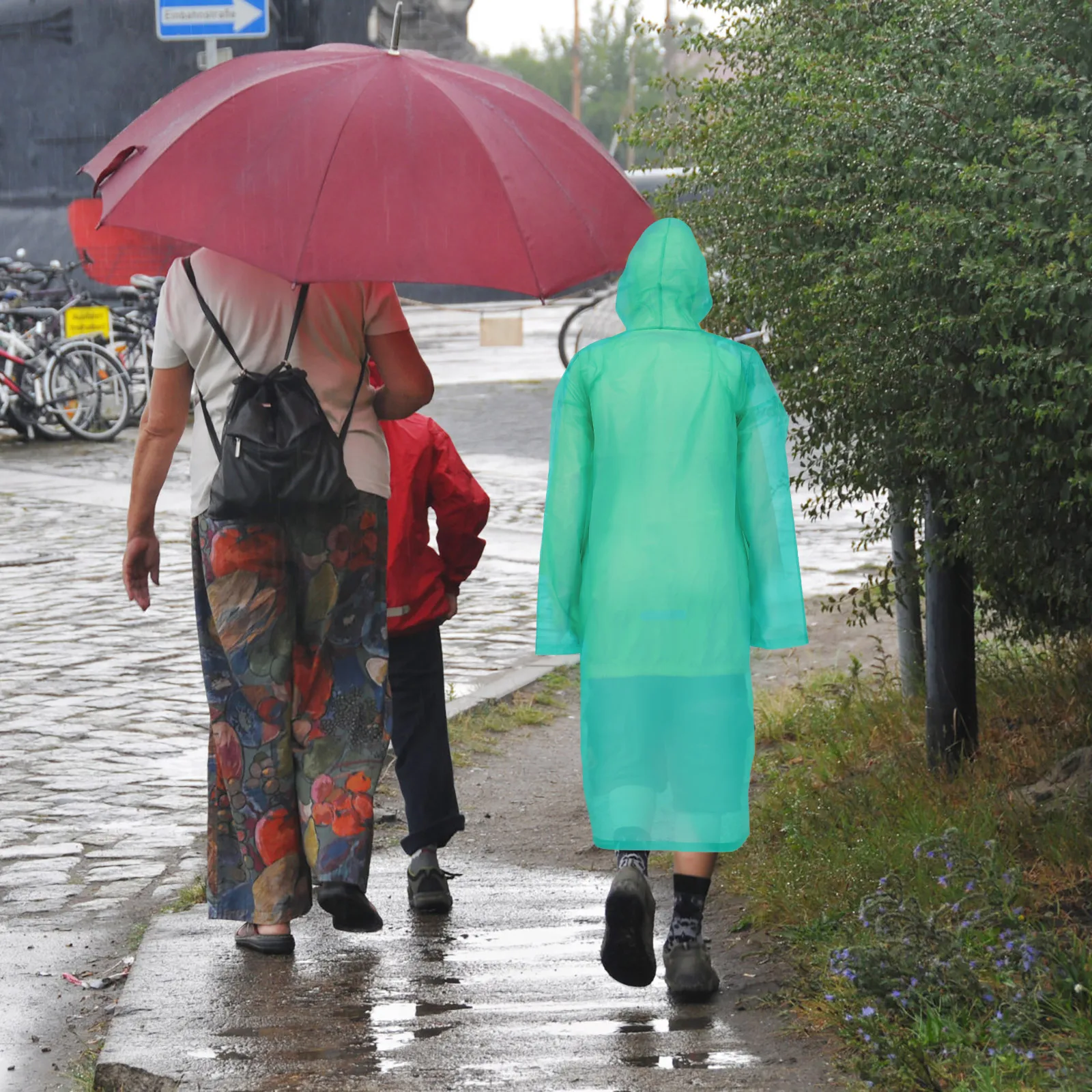 

EVA Waterproof Raincoat Lightweight Portable Poncho Transparent Raincoats for Women Travel Emergency Fashionable Gift Idea