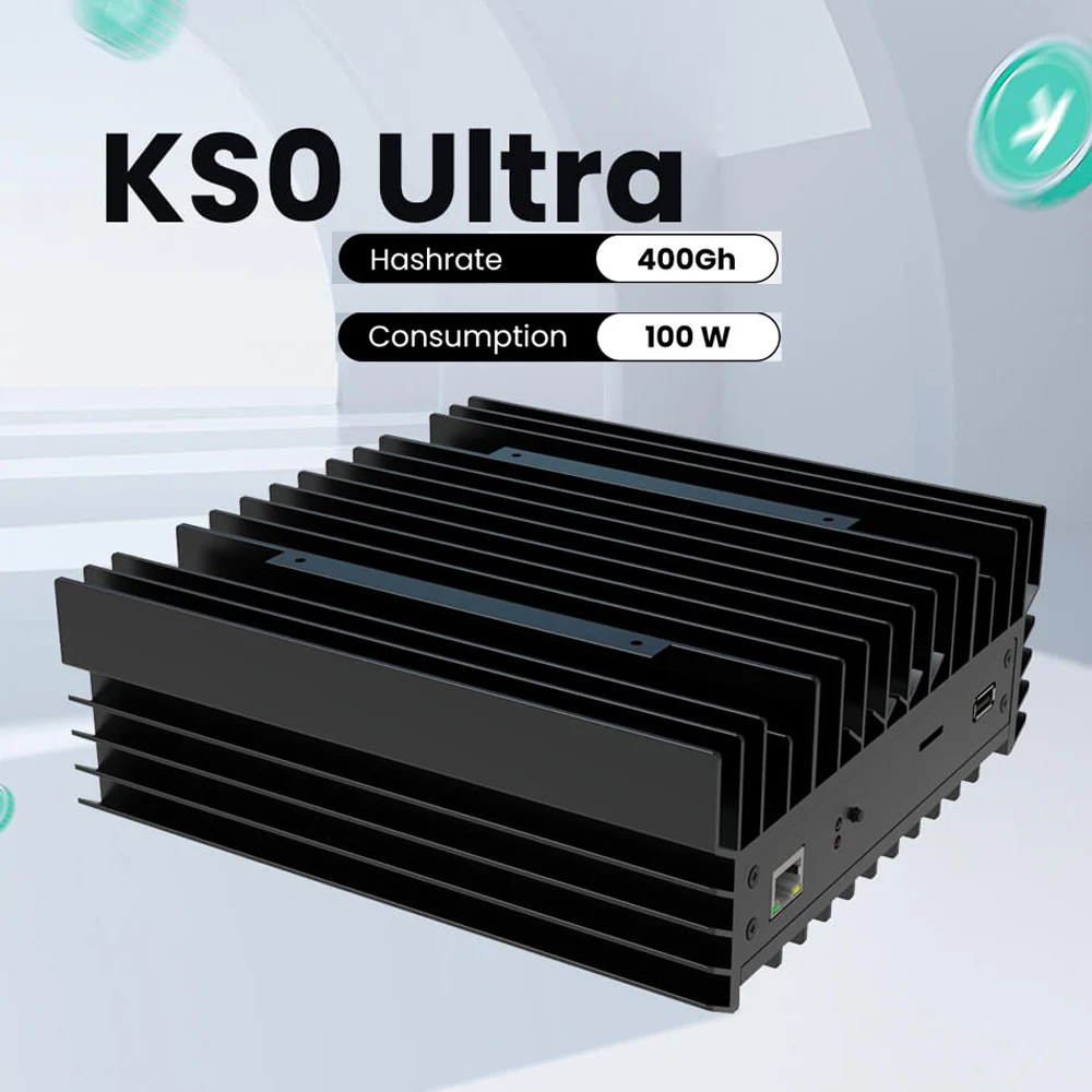 IceRiver KAS KS0 Ultra 400Gh 100W Kaspa Mining Machine Asic Crypto Miner DHL Fast Shipping