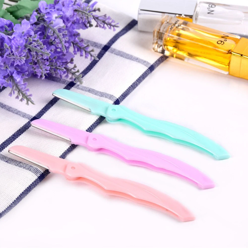 3 szt. Trymer do brwi, depilatory do twarzy dla kobiet, kieszonkowy nóż do usuwania włosów dla pań, golarka do twarzy i brwi.