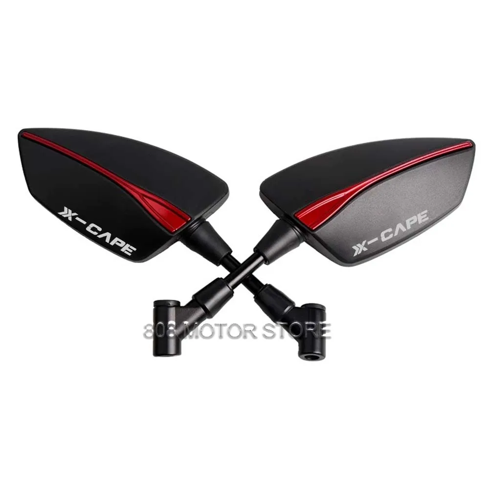 For X-cape 650 650x 650t 649 700 1200 Universal CNC Aluminum Tomahawk Rearview Mirrors 8mm 10mm Motorcycle Side Mirrors