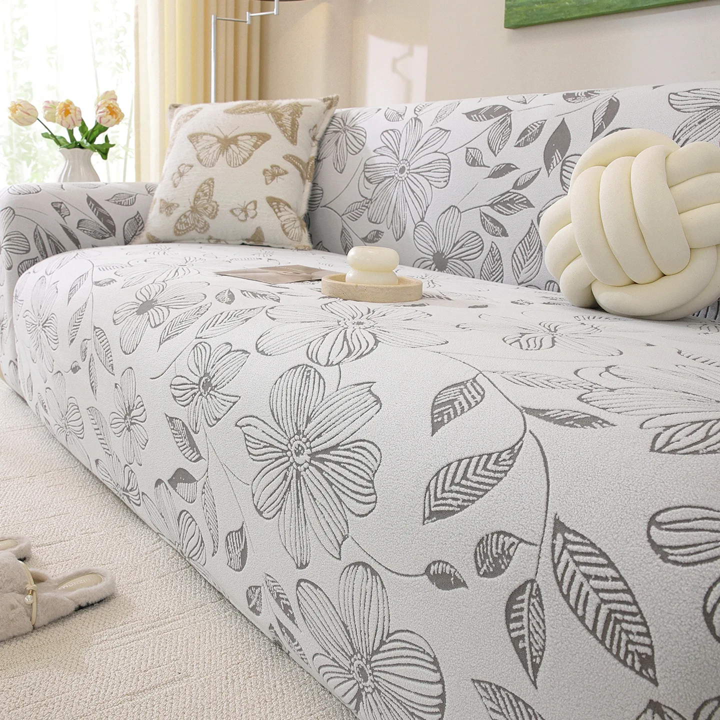 High Elastic Texture All-Inclusive Sofa Cover Summer Comfort Corner Couch Covers for Office Stretch Dustproof Armchair Protector