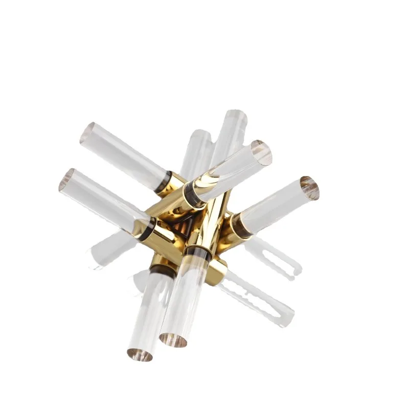 

Acrylic metal cross rod art ornament model room TV cabinet home decoration
