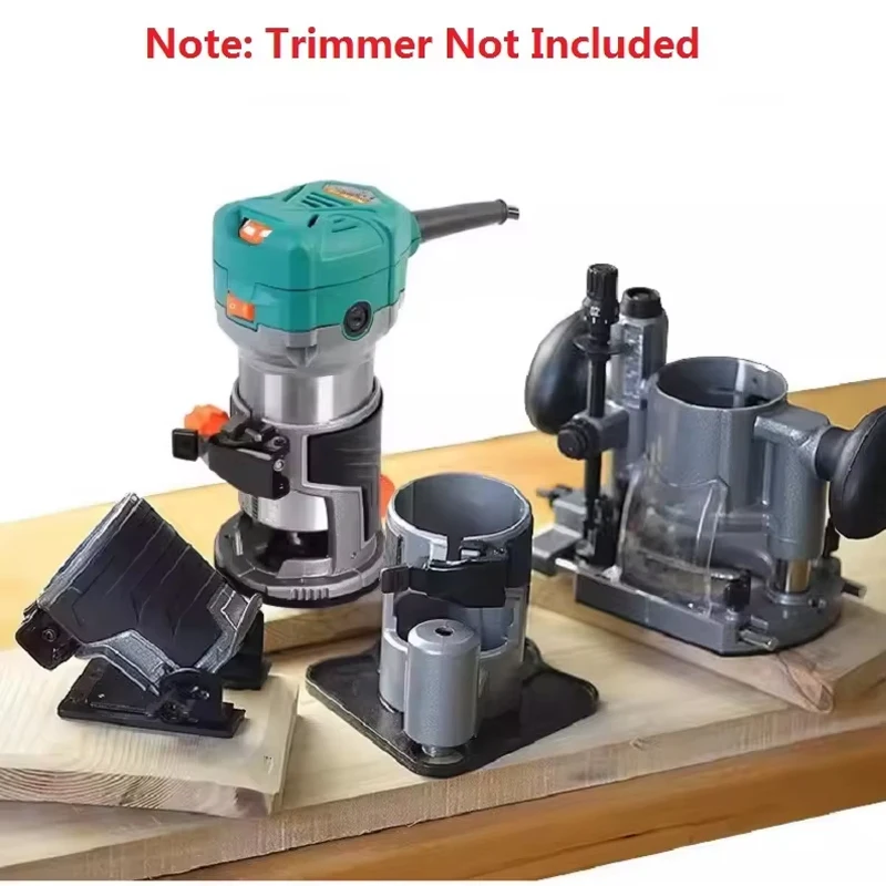 Wood Router Base Dust Cover Milling Trimming Machine Base Compact Plunge Router Trimming Machine Milling Stand Trimmer Base Tool