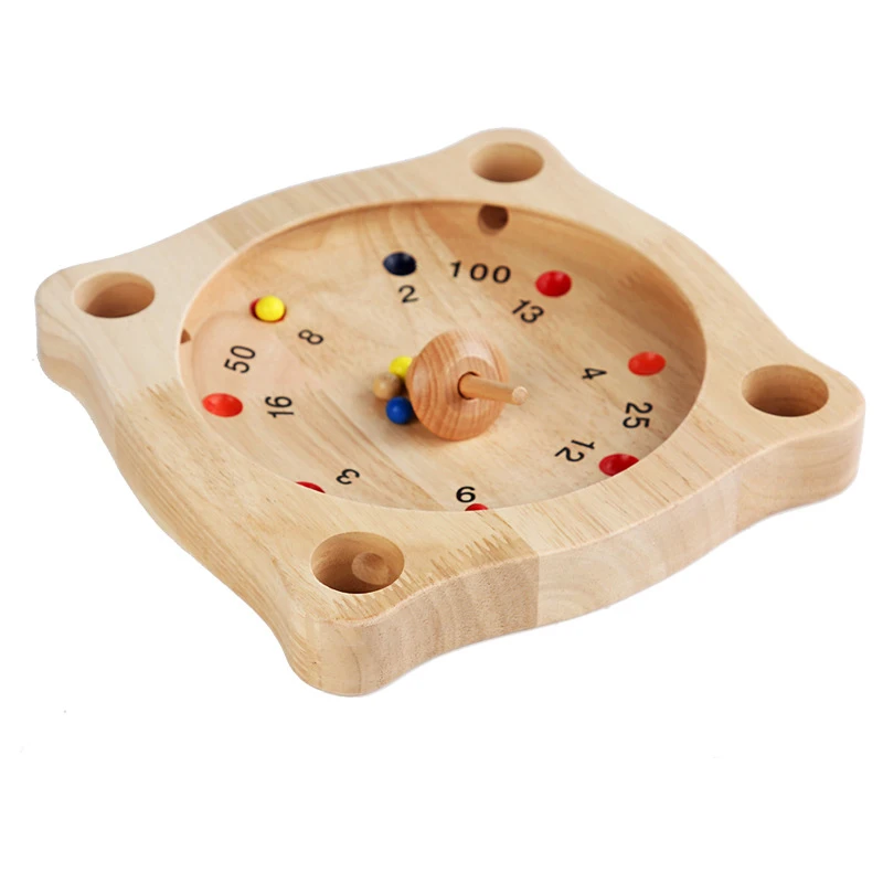 Wooden Checkerboard Set Compass Game Travel Interactive Board Table Game Parent-Child Play Entertainment Gift Kids