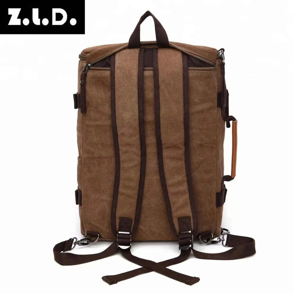 Men's Backpack Vintage Canvas Military Style School Rucksack Mountaineering Travel Bag Men Rugzak Back Pack Bolsas