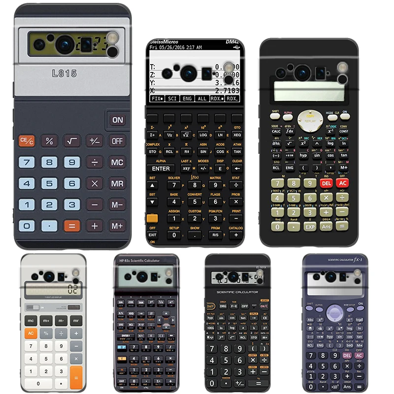 Retro Calculator Phone Case For Google Pixel 9 8 7 6 Pro XL 8A 6A 7A 5G  Soft Shockproof TPU Black Cover - AliExpress 202192403