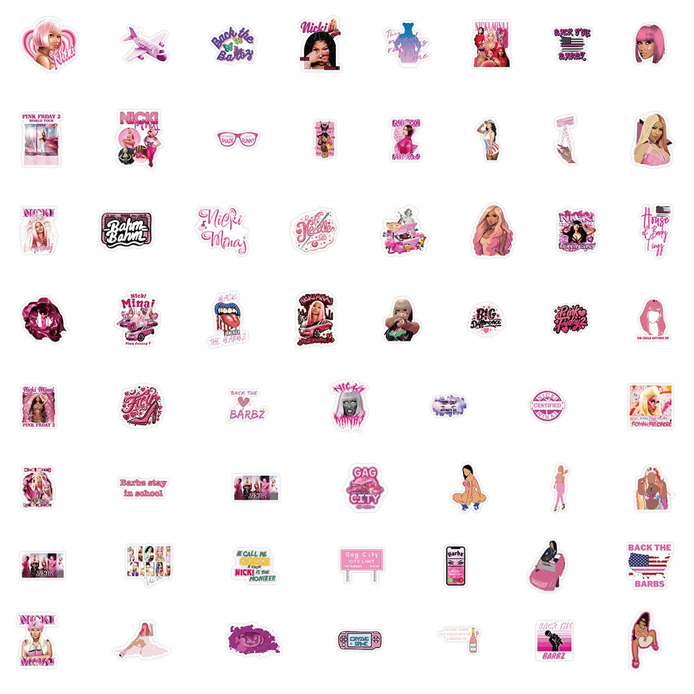 10/30/60 PIÈCES Chaud Européen et Américain Rap Stars Nicki Minaj Graffiti Autocollants BRICOLAGE Ordinateur Portable Téléphone Guitare Réfrigérateur Scraphbook Enfant Jouets