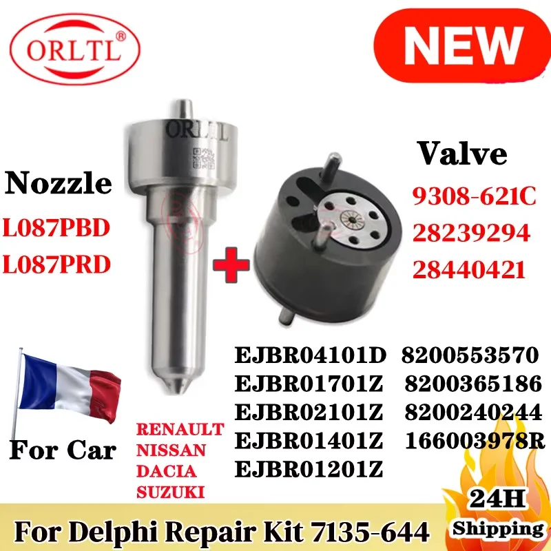 

НАСАДКА ДЛЯ ИНЖЕКТОРА L087PBD КЛАПАН 9308-621C РЕМОНТНЫЕ КОМПЛЕКТЫ (7135-644) для Delphi EJBR01701Z EJBR04101D 8200553570 28232242 EJBR02101Z