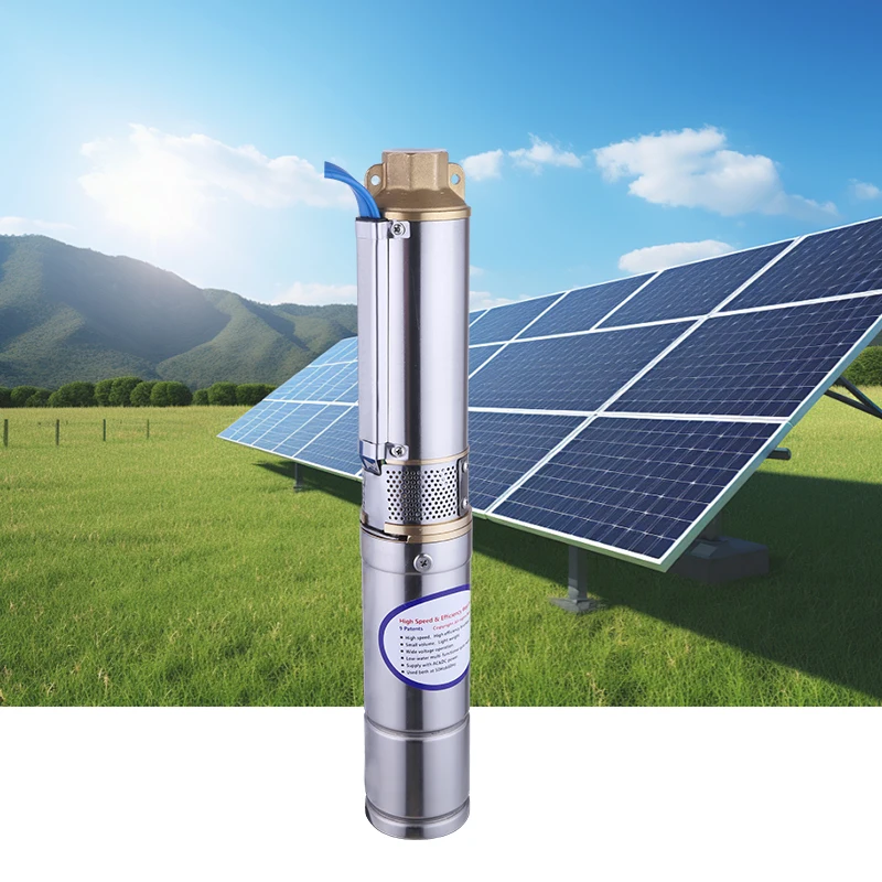 48v Solar Submersible Water Pump 1hp 0.75kw For Agriculture Farm Irrigation