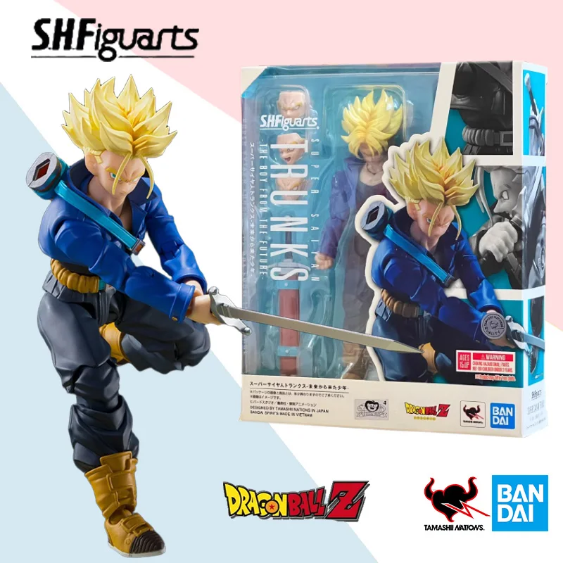 

Bandai Super Saiyan Trunks The Boy From The Future Dragon Ball Z shf Anime Action Figure Toy Ornament Collectible
