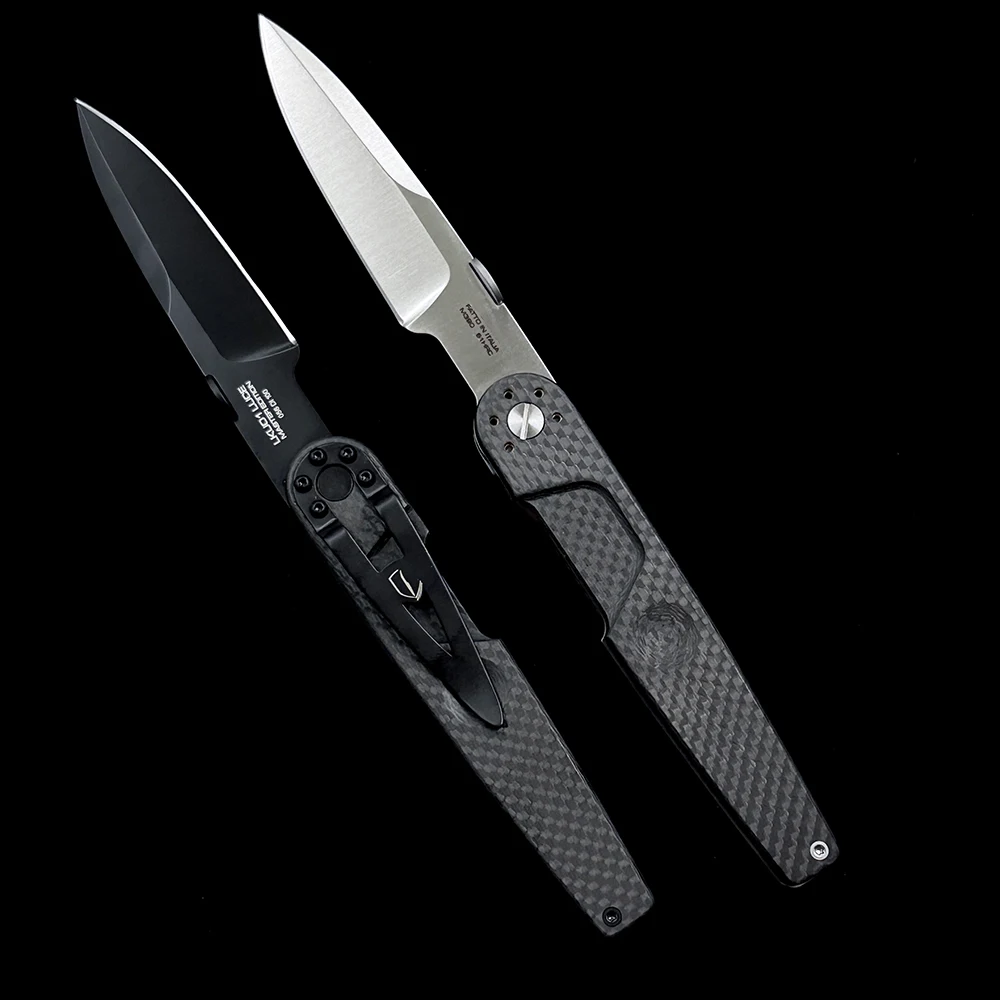 2026 LKU01 Folding Knife Carbon Fiber Handle Steel Liner Ball Bearing Hunting Camping Outdoor Tactical Hike Survival EDC knives