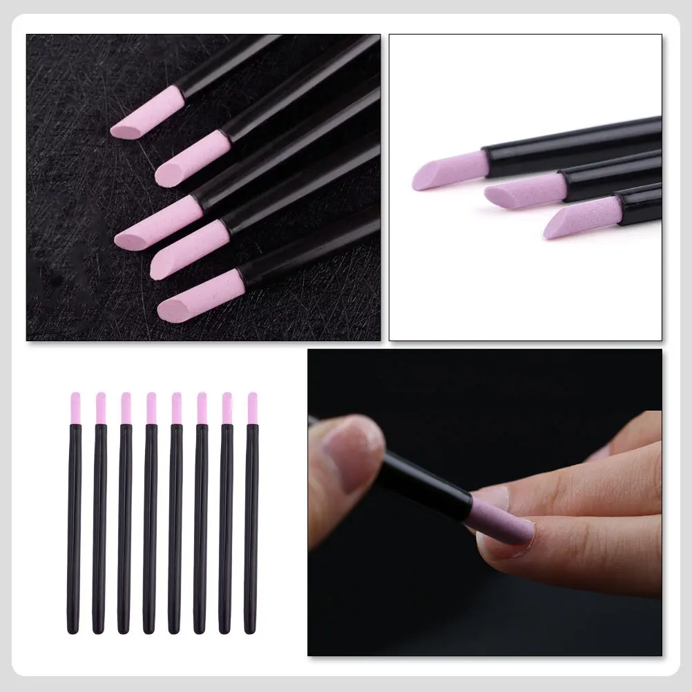 

8Pcs Nail Engraving Pens Durable Practical Manicure Tools Dead Skin Remover Cuticle Polishing Pen Portable