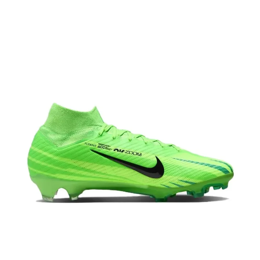 NIKE Mercurial Superfly 9 Elite FG Men's Soccer Cleats Anti-slip and Wear-resistant Natural Grass Green