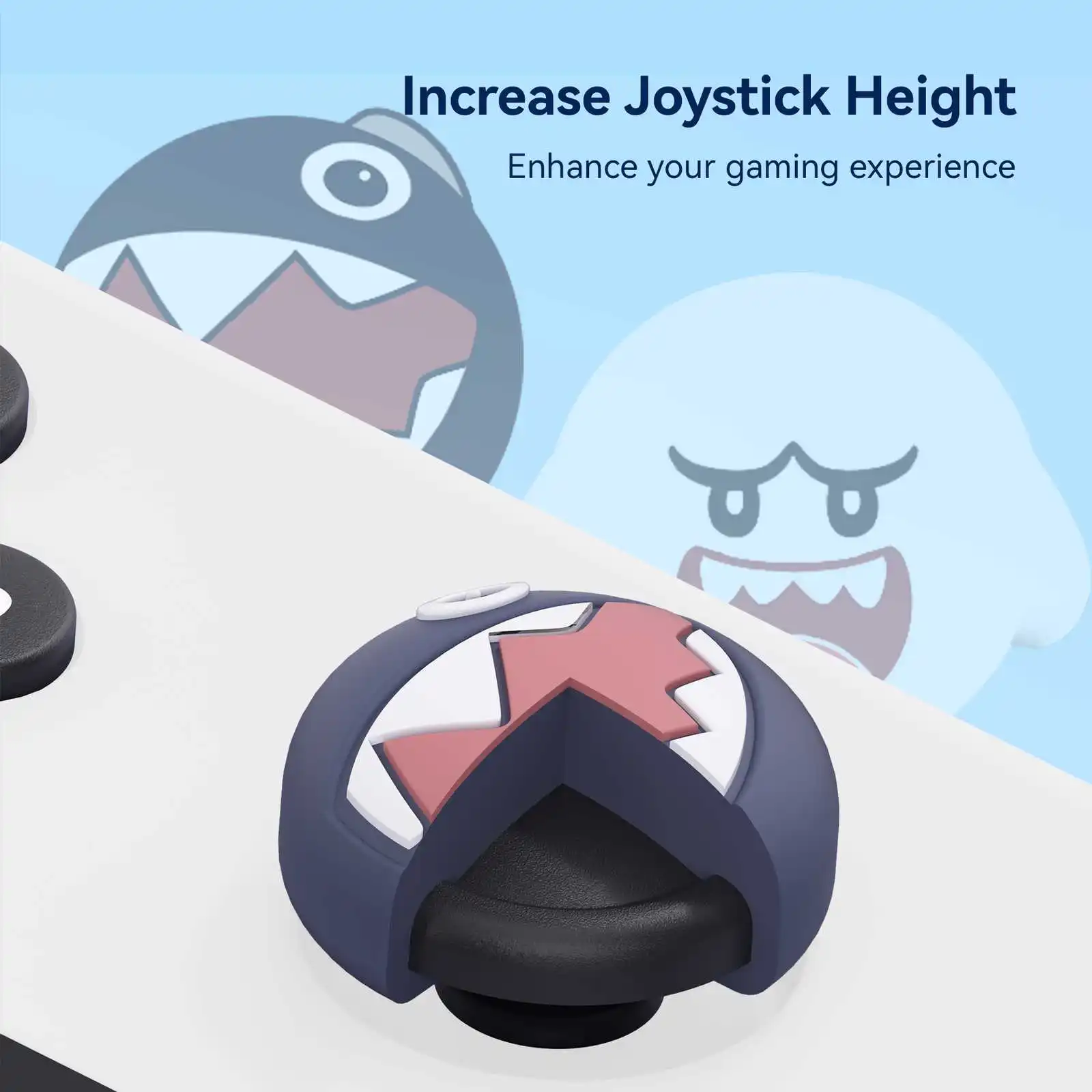 قبضات إبهام شبح الذئب قبعات عصا التحكم ، متوافقة مع مفتاح نيتندوا ، لايت ، OLED ، 4 *