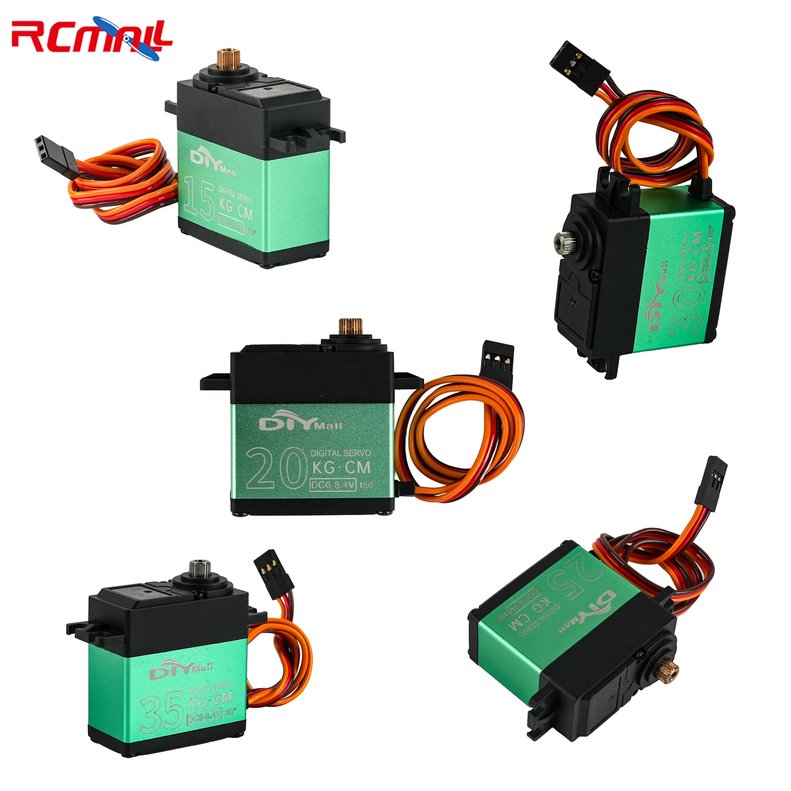 Digital Servo Metal Gear High Torque 15kg 20kg 25kg 30kg 35kg Continuous Rotation 360-Degree RC Servo for Robot Car Aircraft