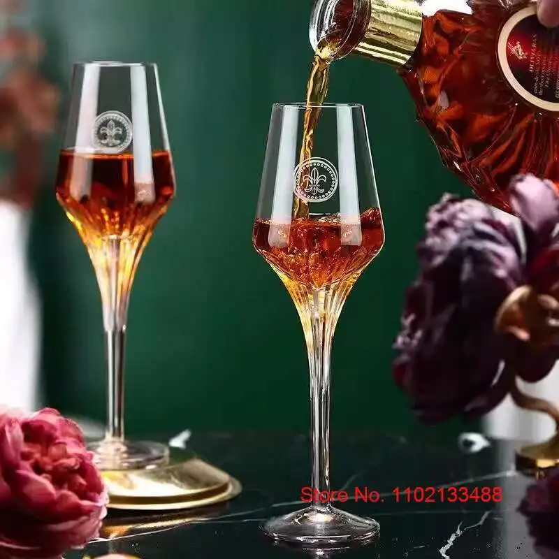 Father's Day Crystal Whisky Glasses French Designer Wine Gift Ideas Wine Tasting Cup Carved Whiskey Glass Goblet Cognac Snifter