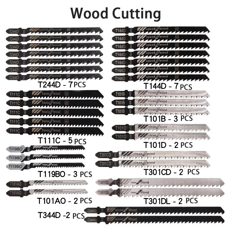 48 PCS Saw Blade Straight Cutting Tools - Hacksaw Blades Metal Wood Woodworking