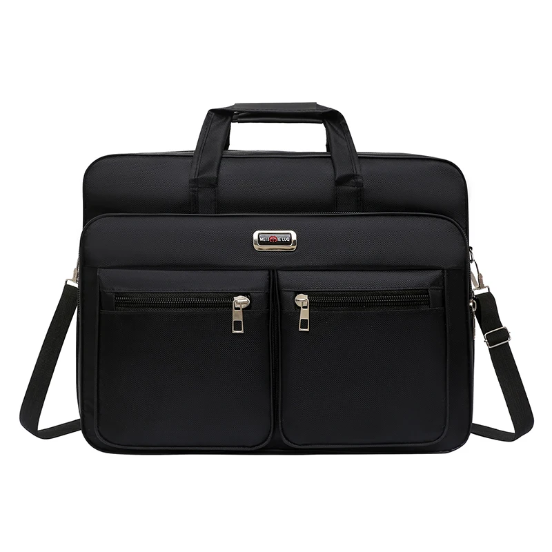 Men's Large-Capacity Business Briefcase, Portable Multi-Functional Shoulder Bag, Multi-Pocket Handbag Suitable for Business and Casual Use