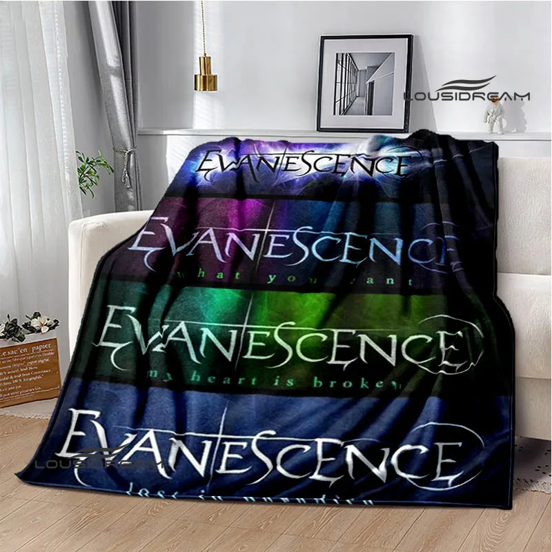 EvaneScence band retro Printed blanket children's warm blanket flannel blanket bed linings home travel blanket birthday gift