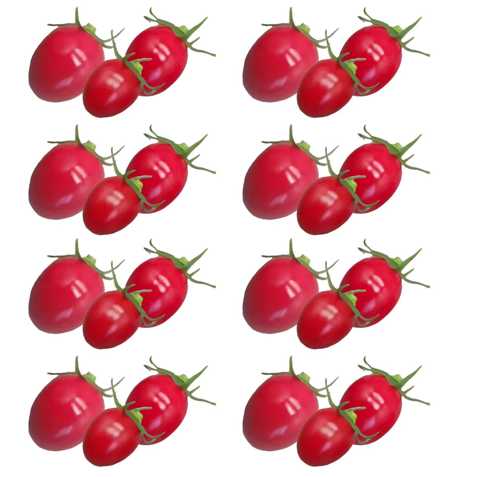 24Pcs Mini Artificial Tomatoes Realistic Lifelike Simulation Vegetables Kitchen Decor Photography Props Party Harvest Display