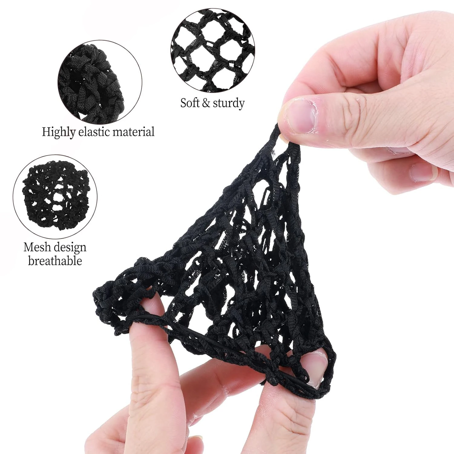 Ballet Hair Net Bun Cover Invisible Elastic Edge Mesh Hair Nets Mesh Hairs Bun Set Dance Accessories