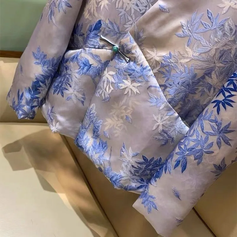 Women's Autumn Winter Tops Coat Cotton Coat New Chinese Thickened Personalized Slim Leisure Simple Comfortable Versatile Niche