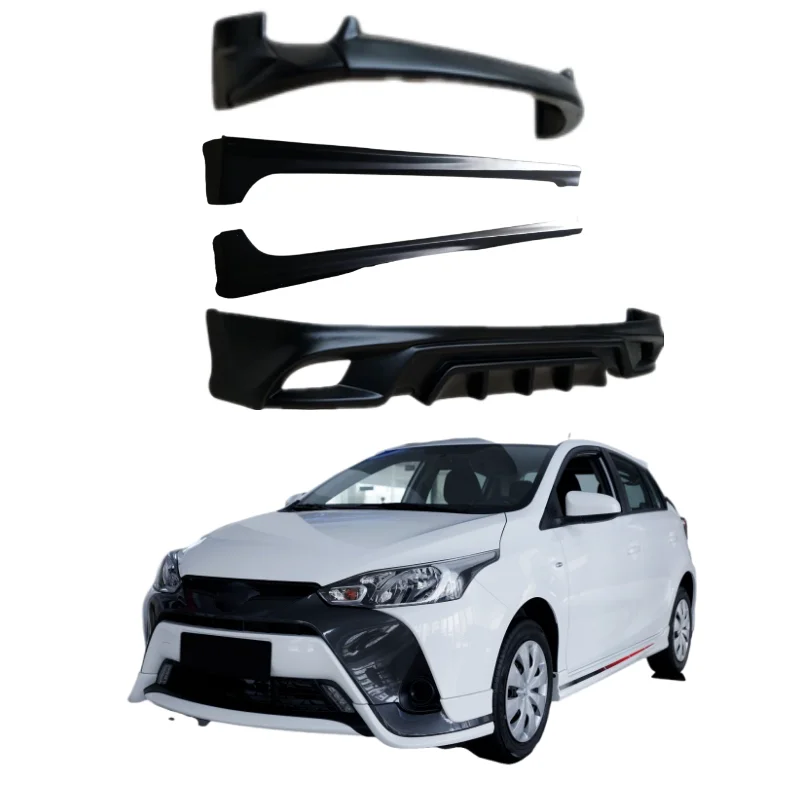 

Wide Body Kit for Toyota YARIS L 2017 2018 ,the Pp Auto Body Systems Includes Front Bumper Lip,Rear Bumper Lip,Side Skirt