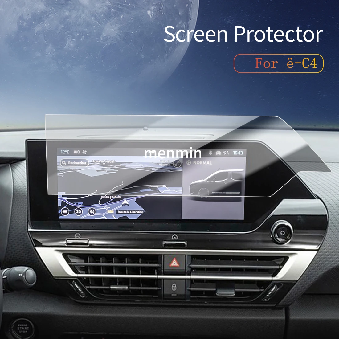 

Car Stickers Dash Carplay Mirror Screen Protector Display Tempered Glass Protective Vehicle For25 Dongfeng Citroen eC4