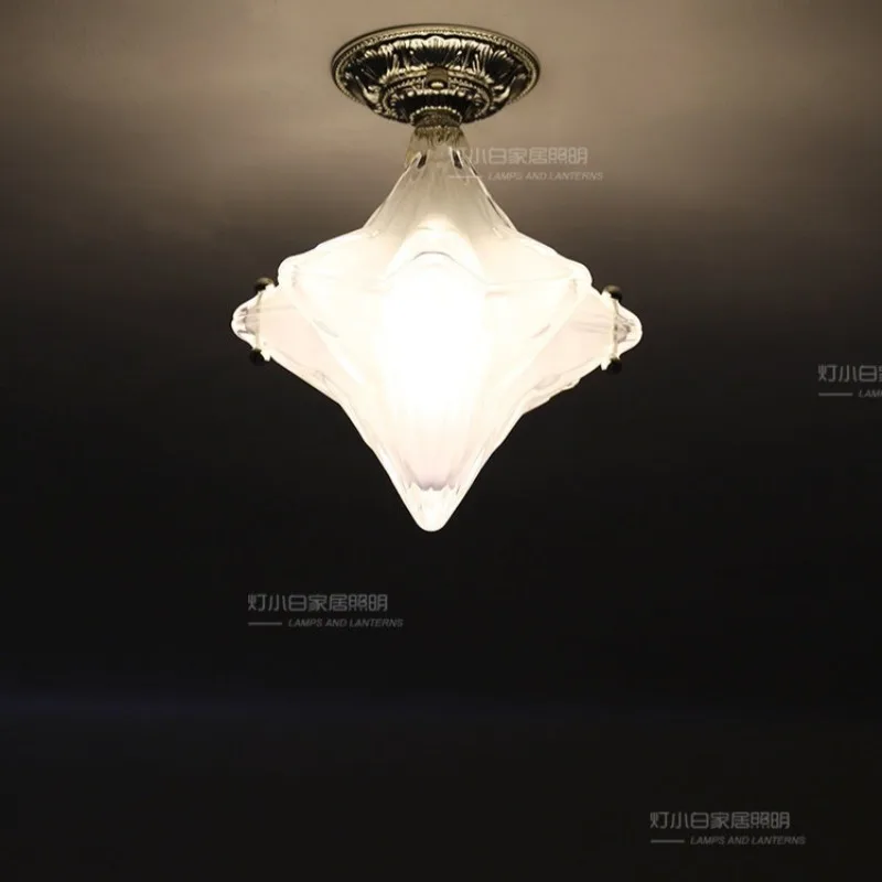 Everbright Store 2026 New Puling Star Ceiling Light French All-copper Aisle Entrance, American Balcony Corridor Balcony