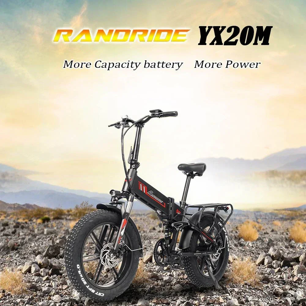 Urban Commuter E-bicycle 1000W Motor 48V17AH battery 20inch Tire Beach E-bicycle Off-Road Electric bicycle Adult Electric Bike