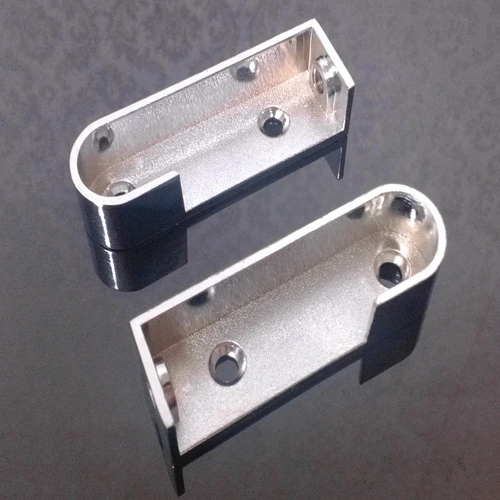 Hanging Rod End Closet Brackets No Fading Non-slip Oval Wardrobe Rail Three-hole Zinc Alloy Bracket Wall Mounted