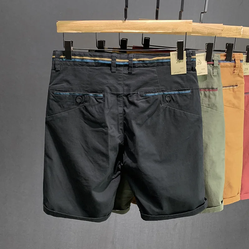 Pantalones cortos informales para hombre, Shorts de algodón fino, holgados, rectos, para playa y montañismo, para verano, novedad de 2024