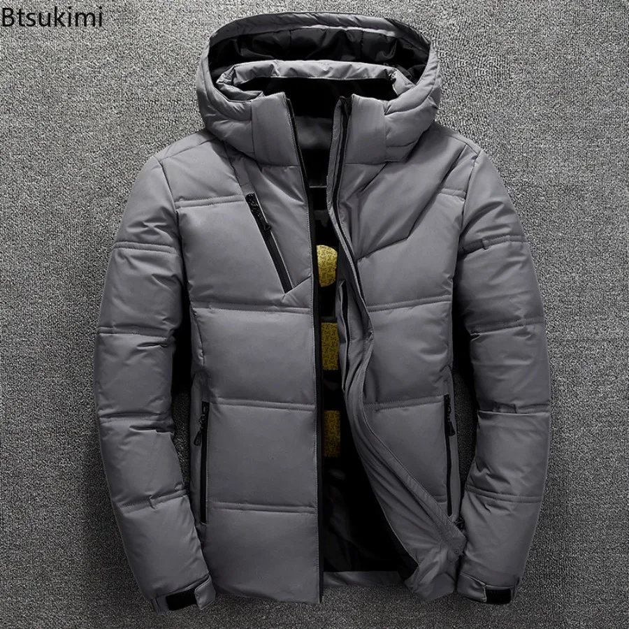 Winter Thickened Men's Down Cotton Jackets Outdoor Climbing Hunting Hooded Warm Cotton-padded Coat Man Lightweight Casual Parkas