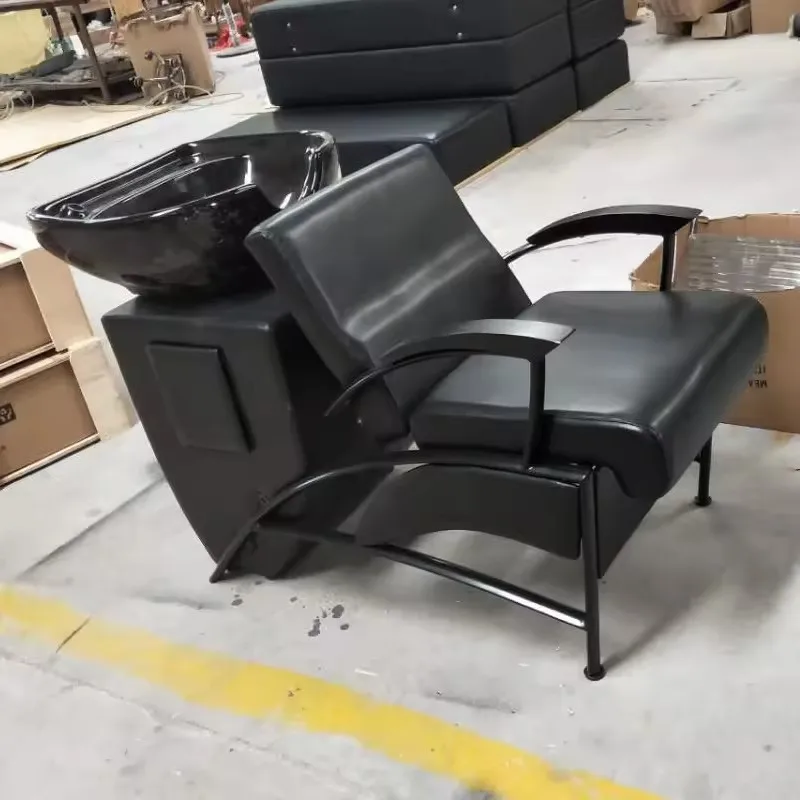 Foshan Factory Wholesale Cheap Price Shampoo Chair High Quality PU Leather Hair Washing Unit