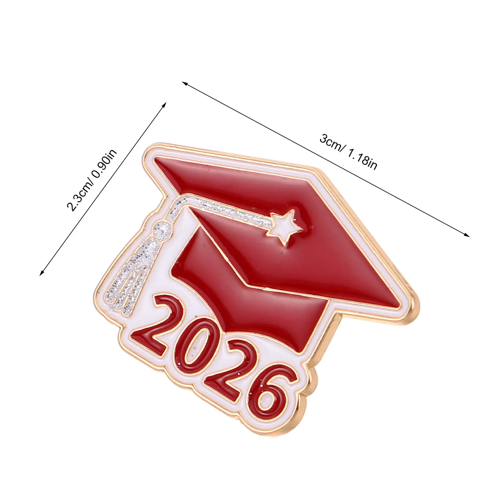 8Pcs Graduation Lapel Pins Memorial Brooches for Graduation Party Favours 2026 Graduate Cap Badge Student Teacher Accessories