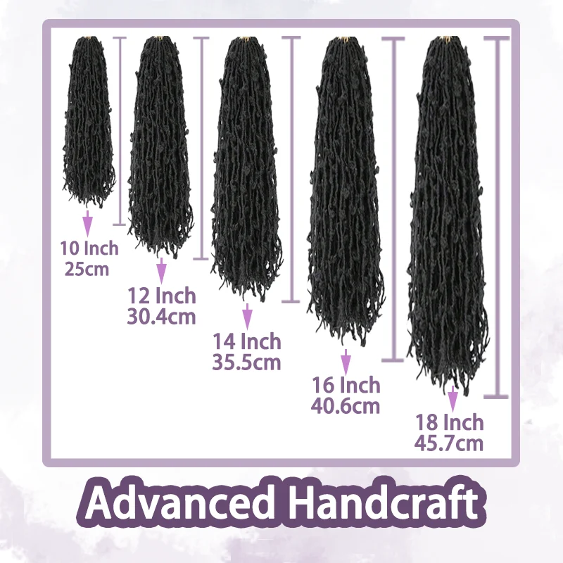 1 Pak Locs Kupu-kupu Rajutan Sintetis Boho Locs Kupu-kupu Tertekan Rambut Rajut Dewi Kepang Kupu-kupu Palsu dengan Ujung Keriting