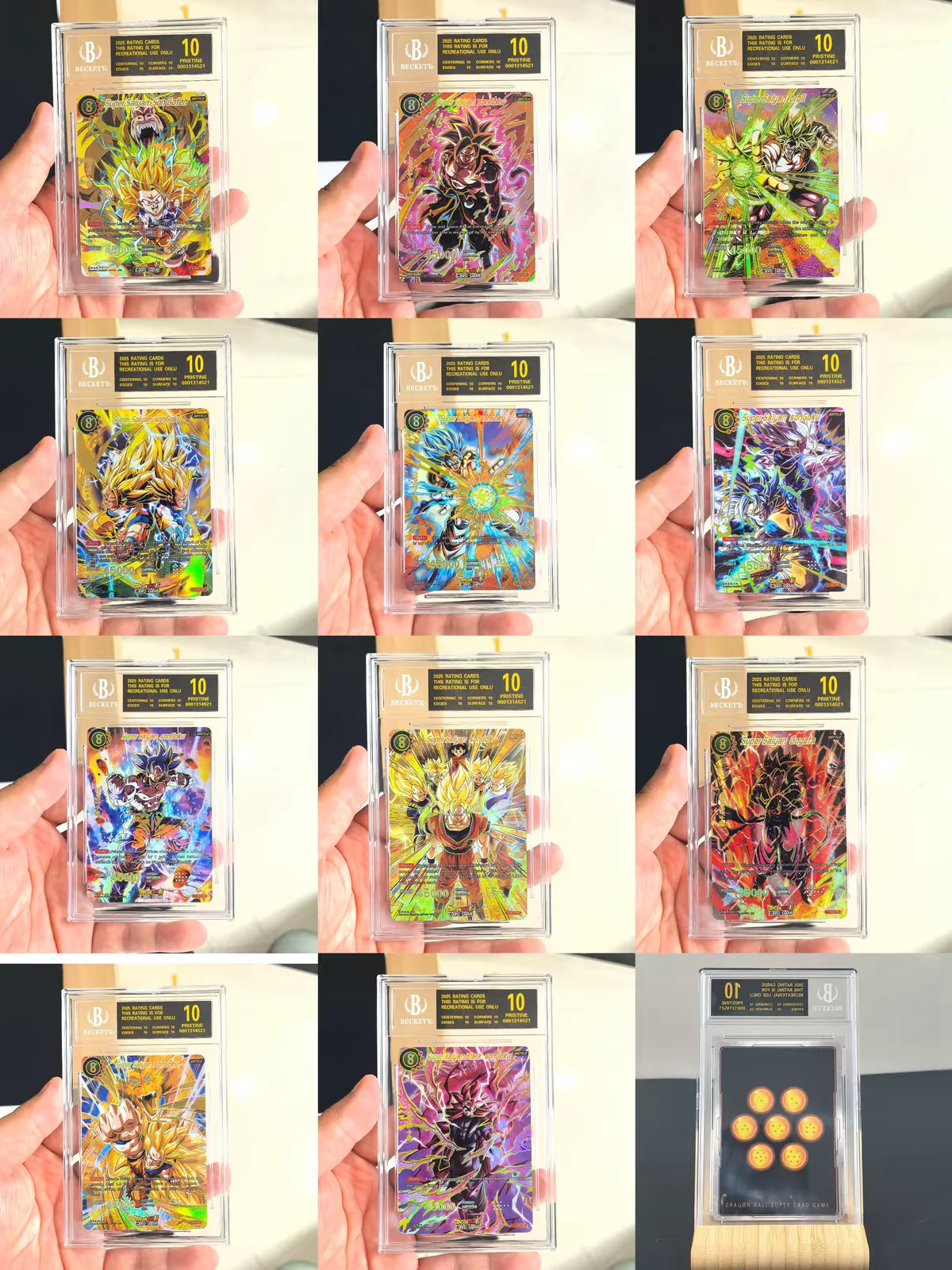 DIY Dragon Ball anime-related accessories series - Sun Wukong - Basic Golden Flash Cards -Score Cards -Toy Cards - Birthday Gift
