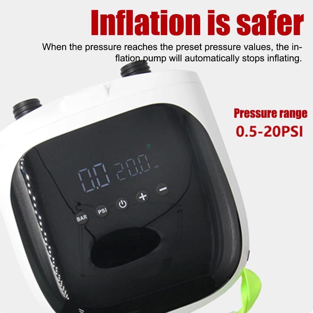 12Volt DC12V Voertuig Elektrische Pomp ABS Zwart + Wit 110W 0.5-20PSI 250/70L/Min 2.6m Voedingskabel 0.675m Slang 190x175x77mm voor