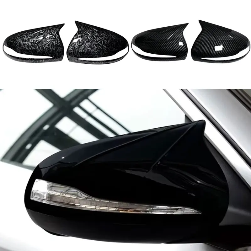 Für Mercedes Benz C GLC S E Klasse W205 X253 W222 W213 W238 Carbon Schwarz Seite Rückspiegel Abdeckung Kappen Shell LHD RHD