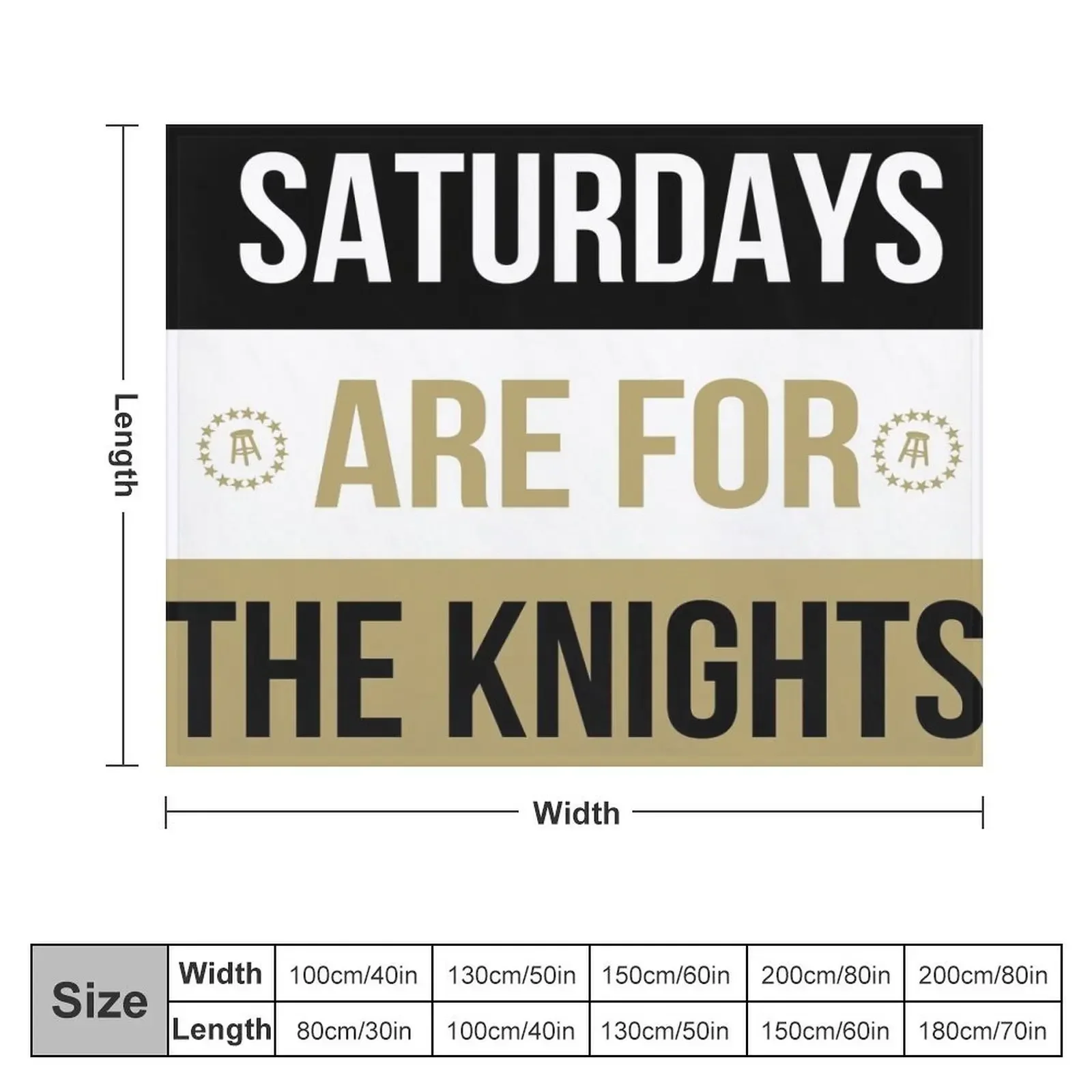 Saturdays are for the Knights UCF Throw Blanket Cute Summer Beddings warm winter Blankets