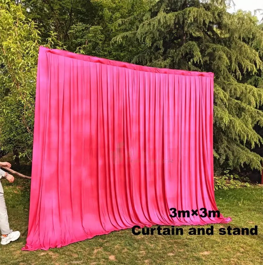 

10*10ft Pipe and Drape, Portable Aluminum Backdrop Stand with Cross Bar, Adjustable wedding Backdrop Kit for party decor event