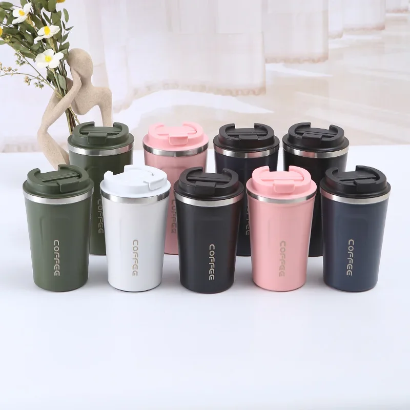 

500ml Stainless Steel Coffee Cup Travel Thermal Mug Leak-Proof Thermos Bottle Tea Coffee Mug Vacuum Flask Insulated Cups