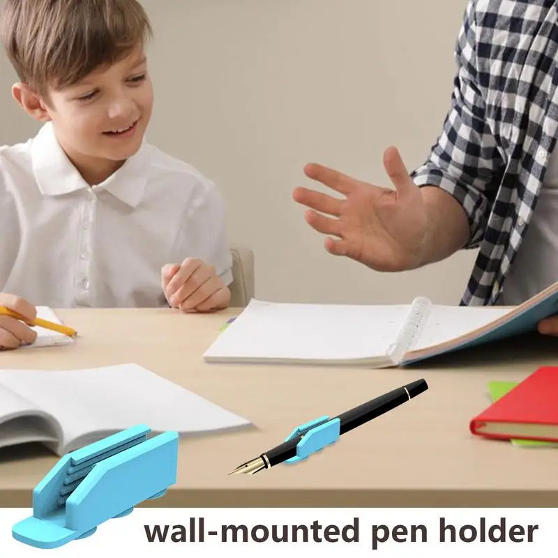 Suction Cup pemegang pena silikon menempel pada pena pemegang halus pena Organizer hisap kuat pena wadah untuk sekolah tempat kerja