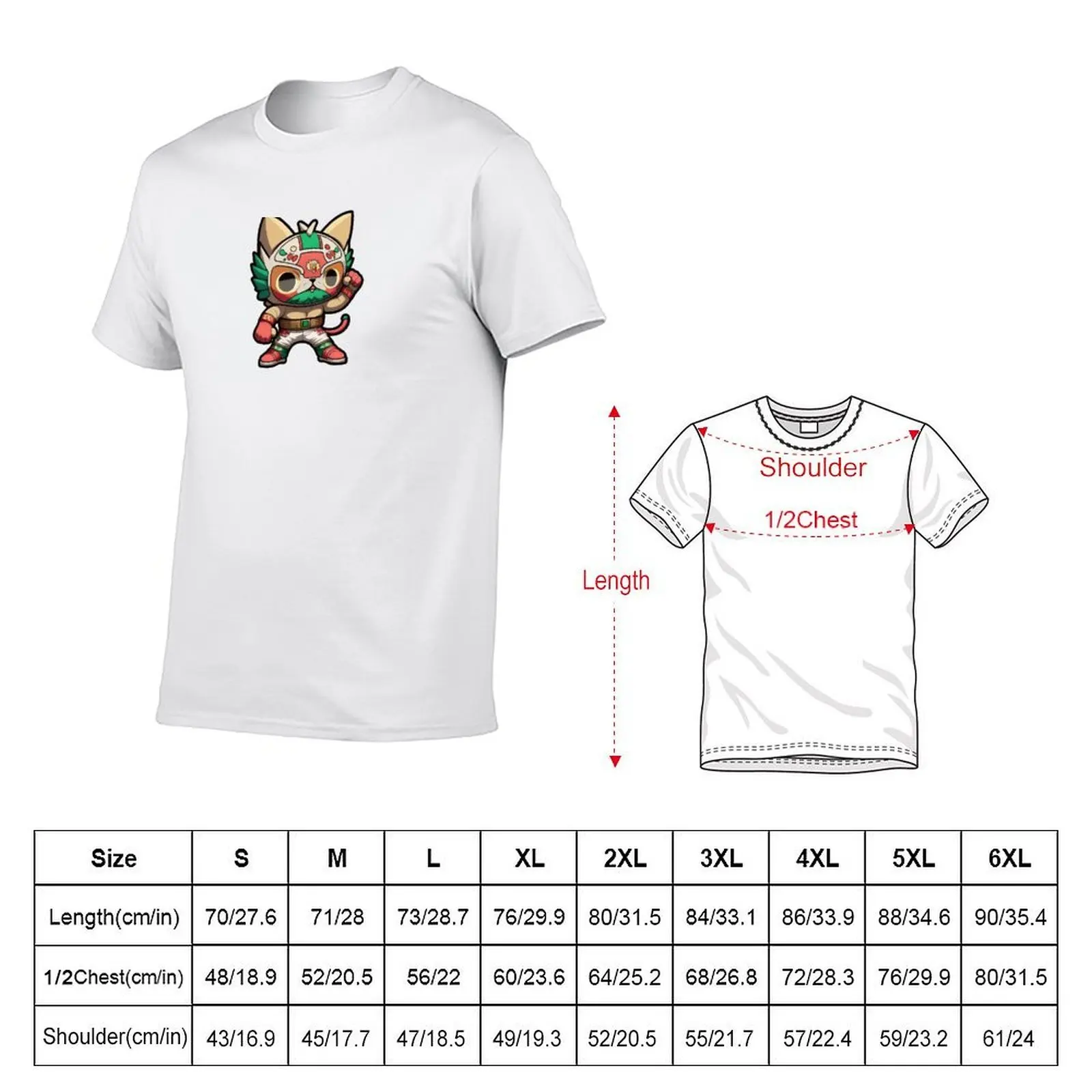 Lucha Libre Cats | Mexican Wrestling | Kawaii Chibi Anime Lucha Libre 13 T-Shirt anime t shirts oversize T-Shirt