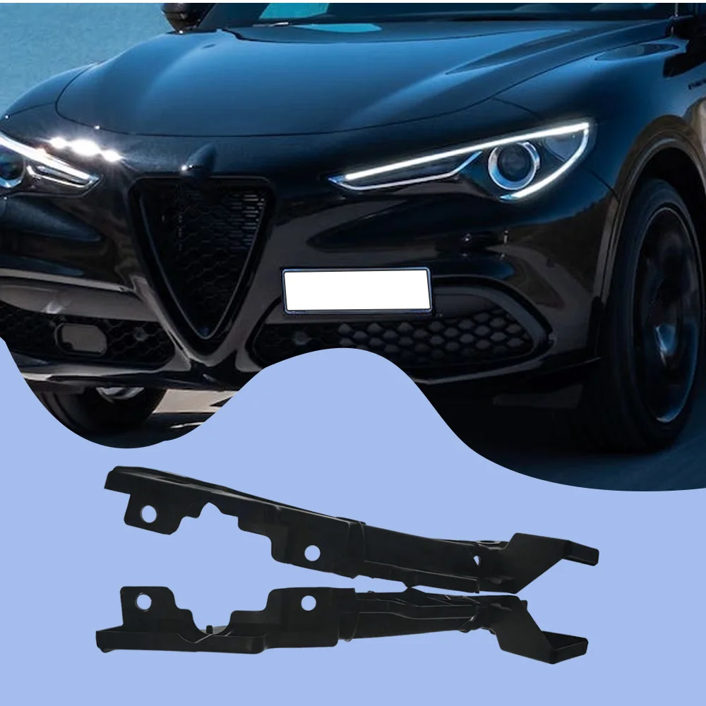 

2pcs Car Front Bumper Support Brackets Left Right for Alfa Romeo Stelvio 2016 2017 2018 2019 2020 2021-2023 50543942 50543943