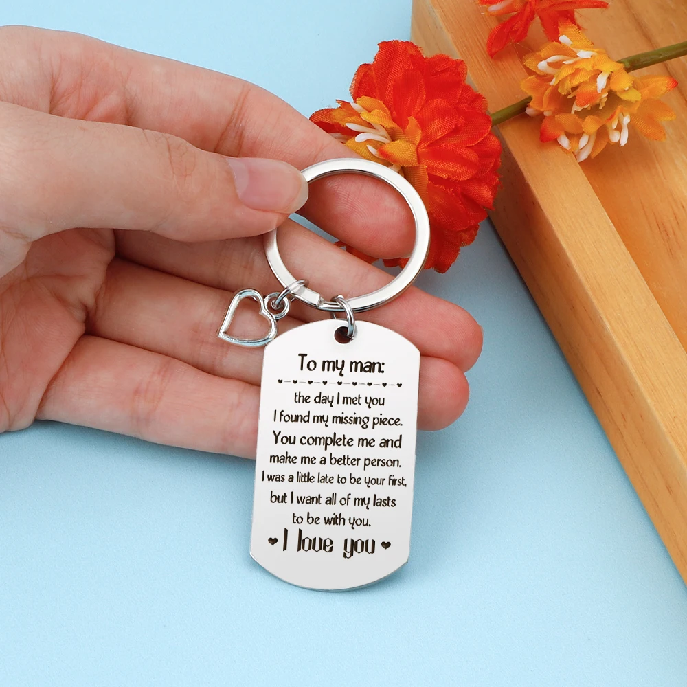 Anniversary Gfits for Him Her To My Love Keychain Gift for Husband Wife Boyfriend Girlfriend Women Men birthday present