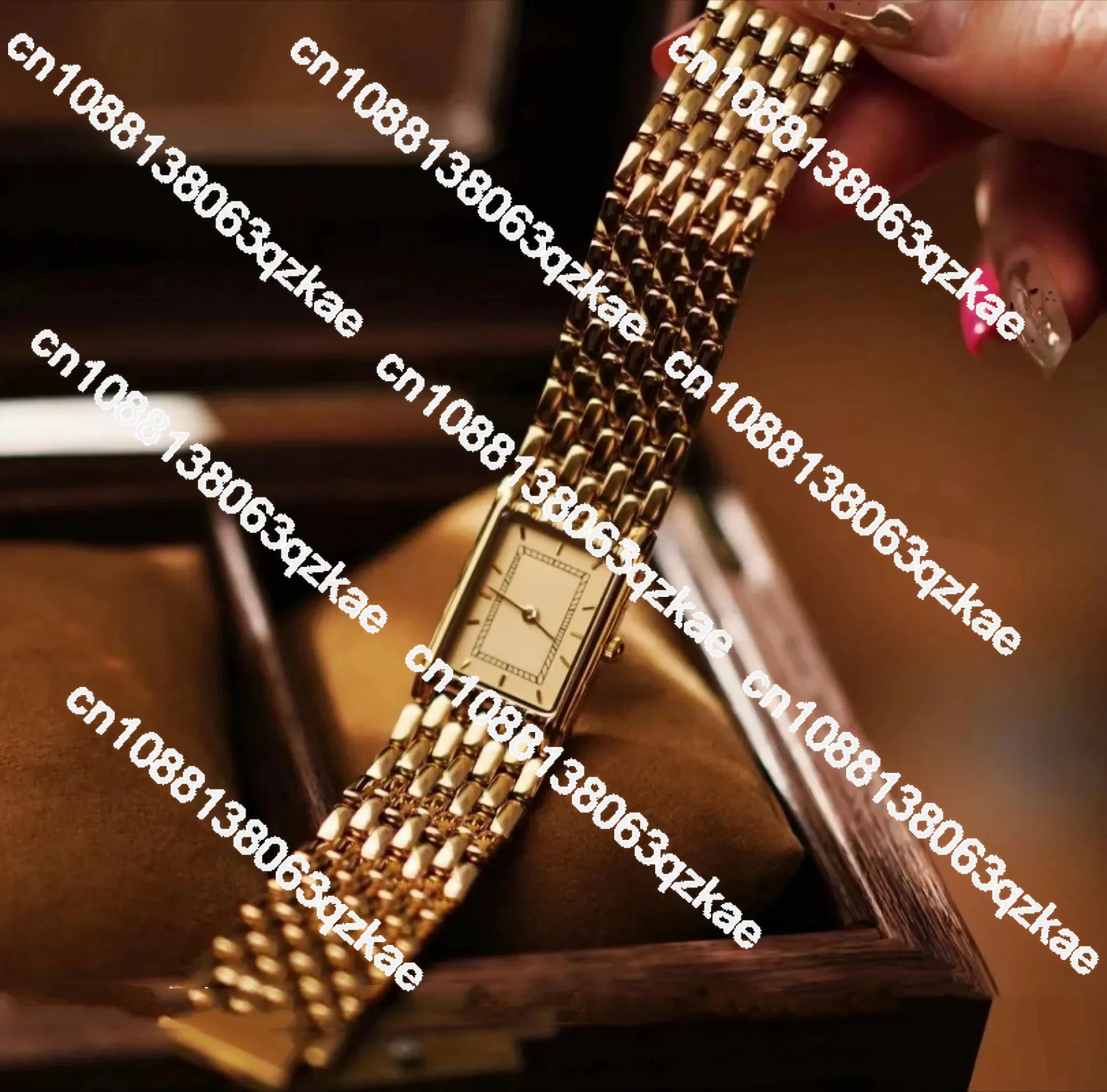 High Quality Brass Band  New Women's Watch Quartz Vintage  Luxury Antique Elegant 24K Gold Gold Women's Watch Medieval Style